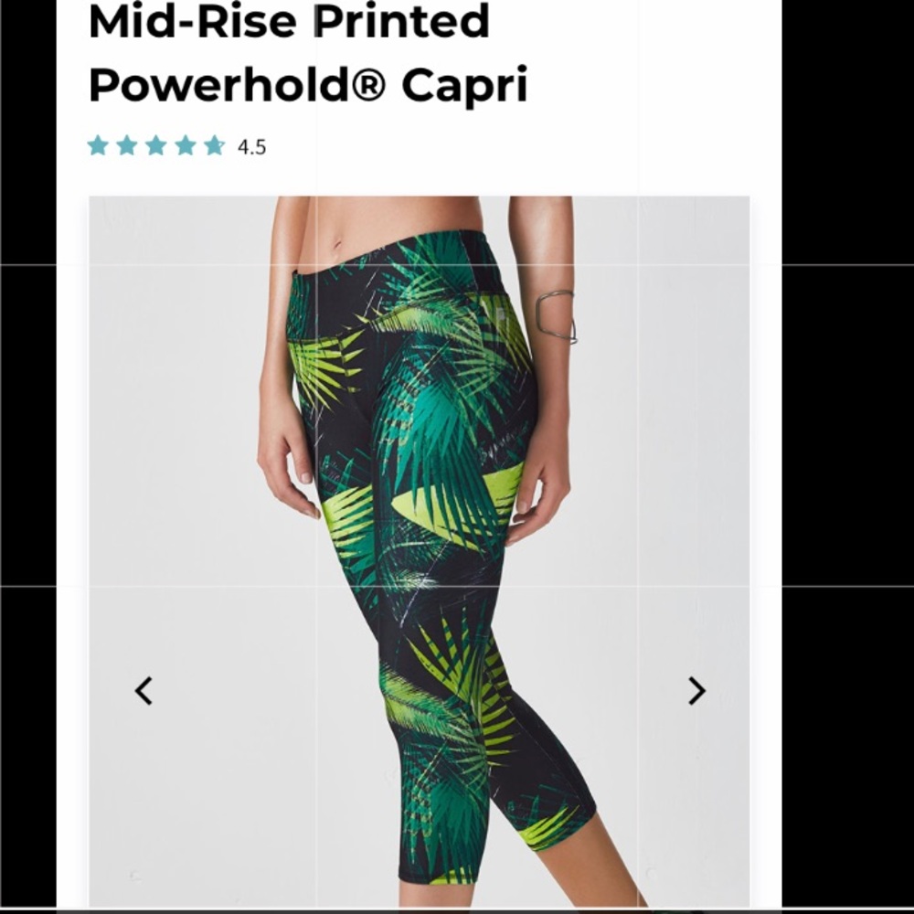 rainforest print fabletics capri legging
